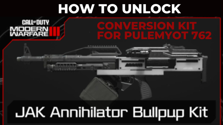 How to unlock conversion kit for Pulemyot 762 in Call of Duty